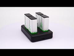 450mAh 9V 재충전 배터리 1200 사이클 재충전 리오온 배터리 빠른 충전 데모